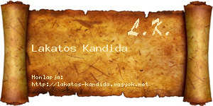 Lakatos Kandida névjegykártya